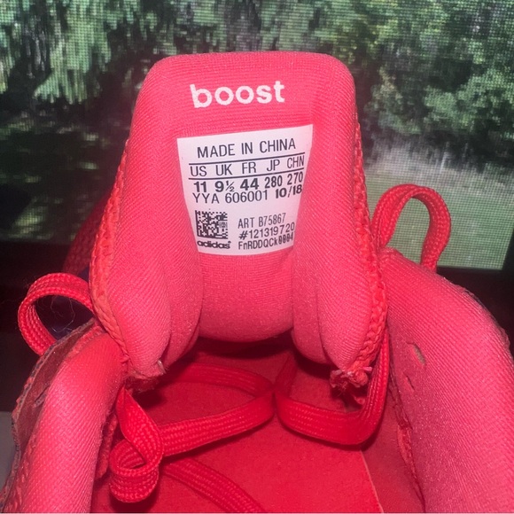 Adidas Women's size 11 Ultraboost ST Red/Pink White B75867 - Picture 11 of 11